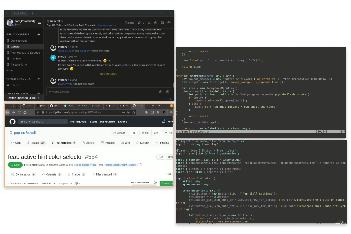 Pop!_OS Workflow Screenshot